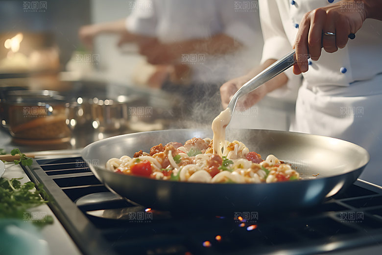 烹饪烧饭操作间摄影图