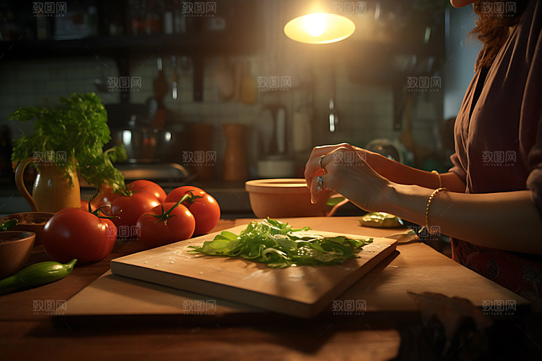 烹饪操作间烧饭摄影图