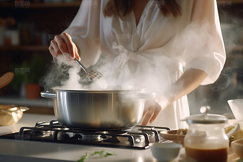 烹饪美食制作操作间摄影图