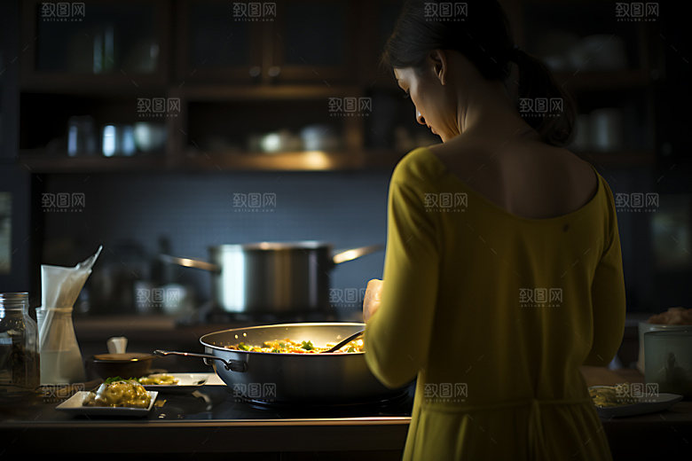 烹饪烹调操作间摄影图