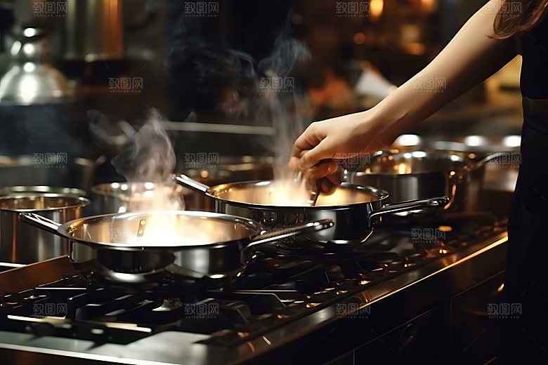 烹饪烧饭美食制作摄影图