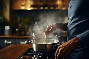 烹饪烧饭高清摄影图