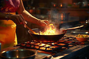 烹饪厨房烧饭摄影图