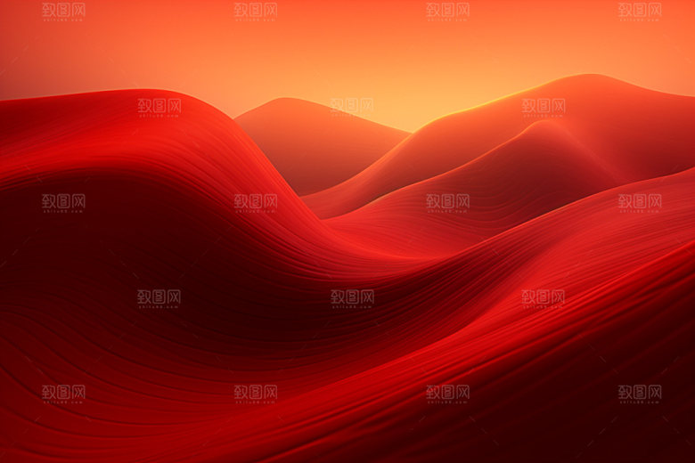 红色飘带大气展板背景图