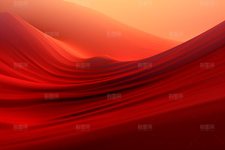 红色飘带喜庆简约背景图