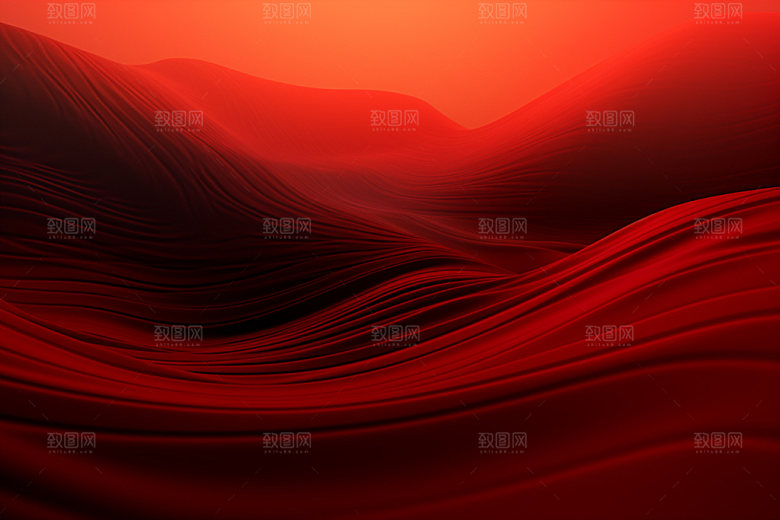 红色飘带展板大气背景图