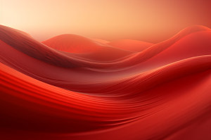 红色飘带抽象喜庆背景图