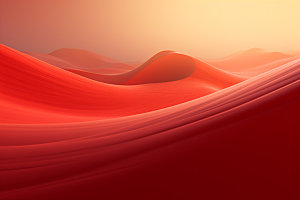 红色飘带抽象大红背景图