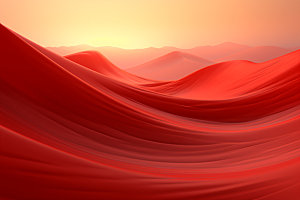 红色飘带大气质感背景图