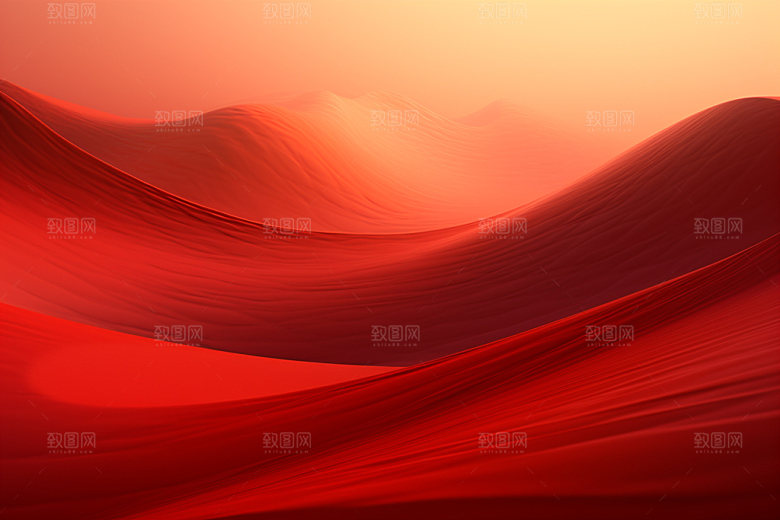 红色飘带丝滑展板背景图