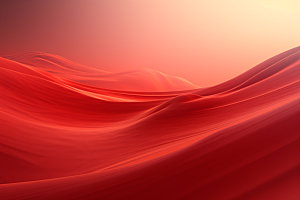 红色飘带简约丝绸背景图