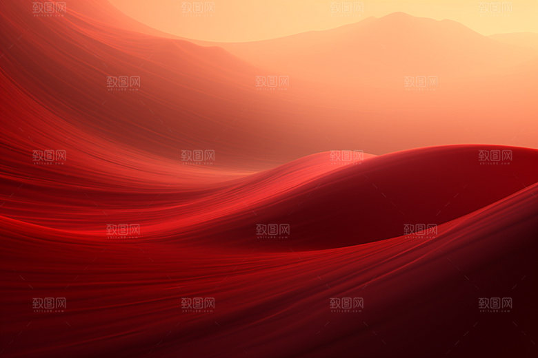红色飘带展板丝滑背景图