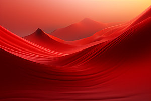 红色飘带丝绸简约背景图
