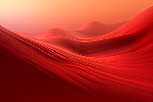 红色飘带简约大红背景图