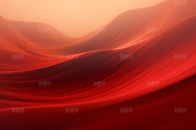 红色飘带丝绸喜庆背景图