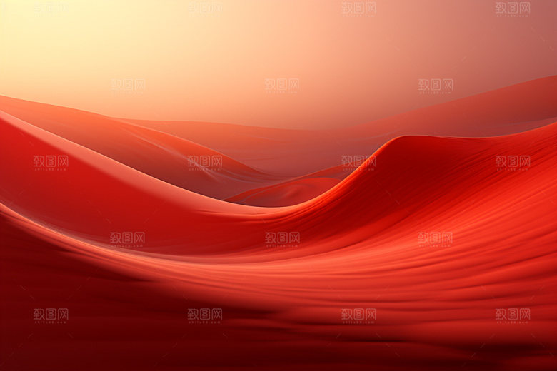 红色飘带质感喜庆背景图