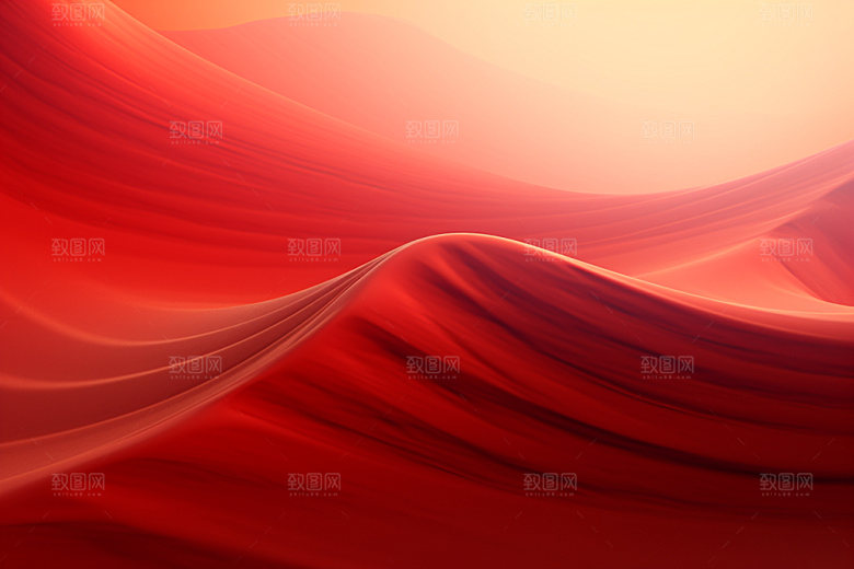 红色飘带丝滑丝绸背景图
