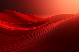 红色飘带大红抽象背景图