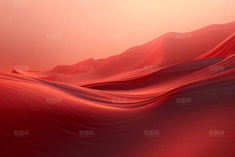 红色飘带喜庆年会背景图