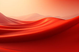 红色飘带大气质感背景图