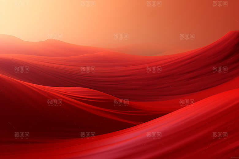 红色飘带展板质感背景图