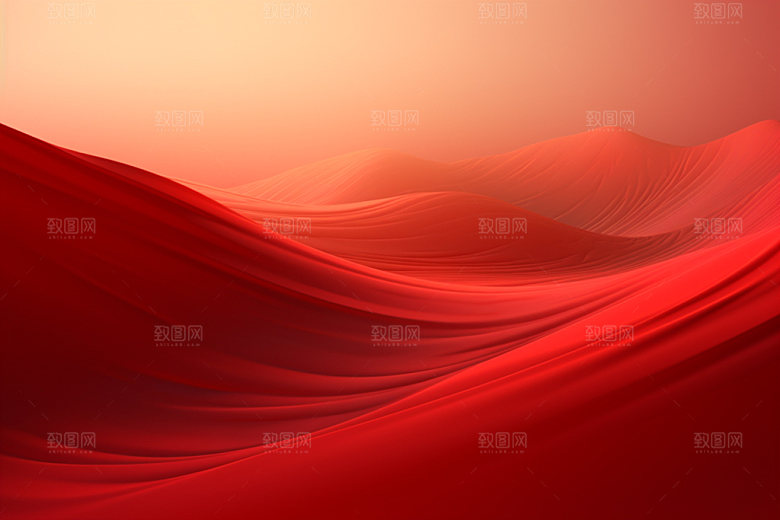 红色飘带丝绸丝滑背景图