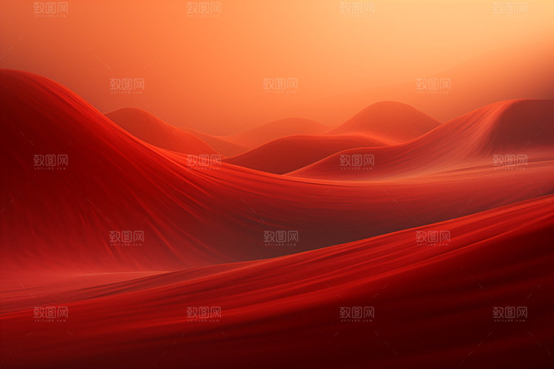 红色飘带喜庆年会背景图