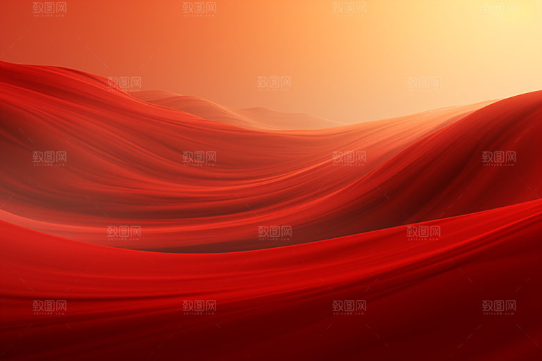 红色飘带质感党建背景图