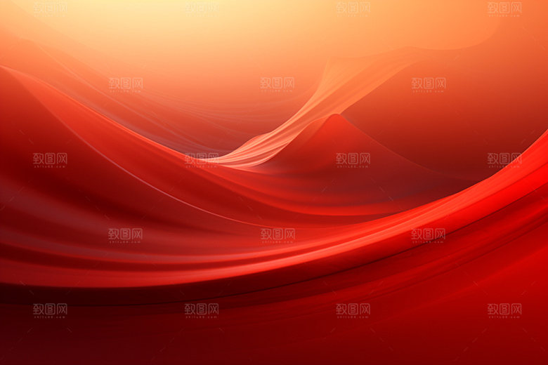 红色飘带大红大气背景图