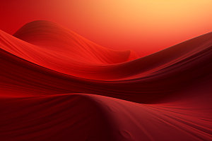 红色飘带丝绸抽象背景图