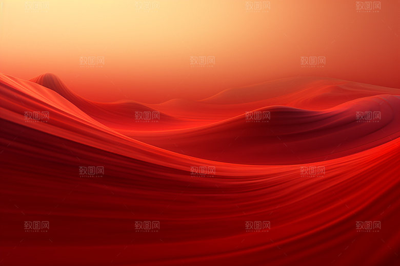 红色飘带丝绸大气背景图