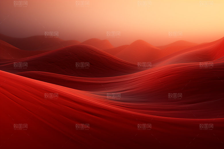 红色飘带简约喜庆背景图