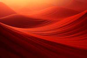 红色飘带质感抽象背景图