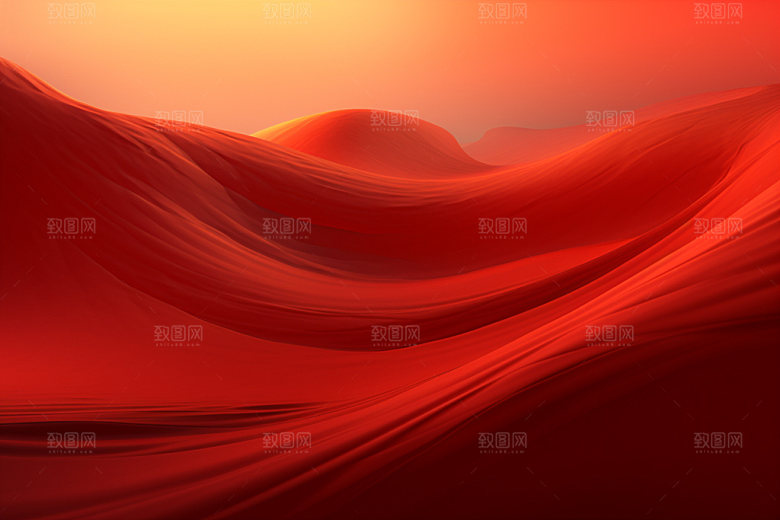 红色飘带质感喜庆背景图