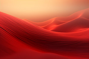 红色飘带质感丝绸背景图