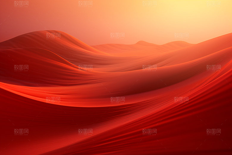 红色飘带丝滑大气背景图