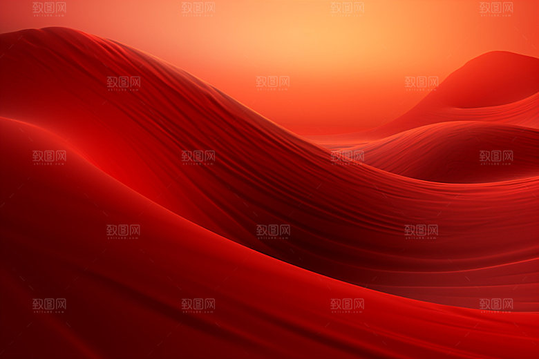 红色飘带年会喜庆背景图