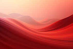 红色飘带喜庆抽象背景图