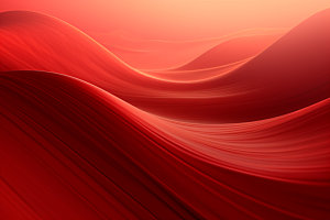 红色飘带抽象展板背景图
