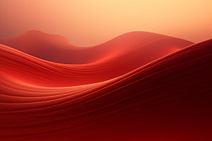 红色飘带抽象质感背景图