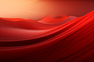 红色飘带丝绸丝滑背景图