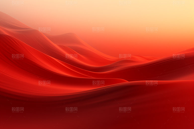 红色飘带展板抽象背景图