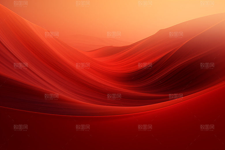 红色飘带丝绸大气背景图