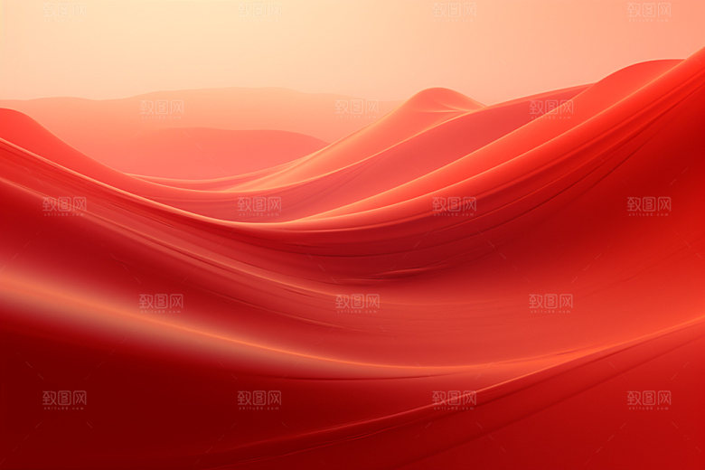 红色飘带党建抽象背景图