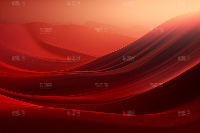 红色飘带年会丝滑背景图