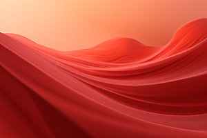 红色飘带丝滑海报背景图