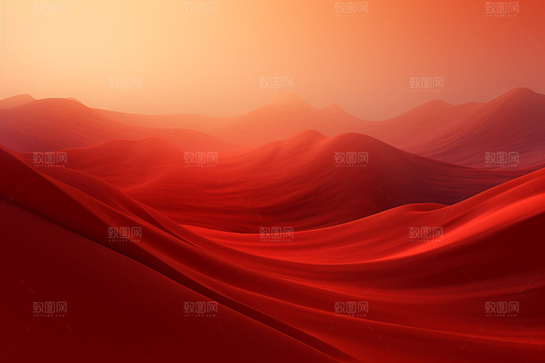 红色飘带丝滑喜庆背景图
