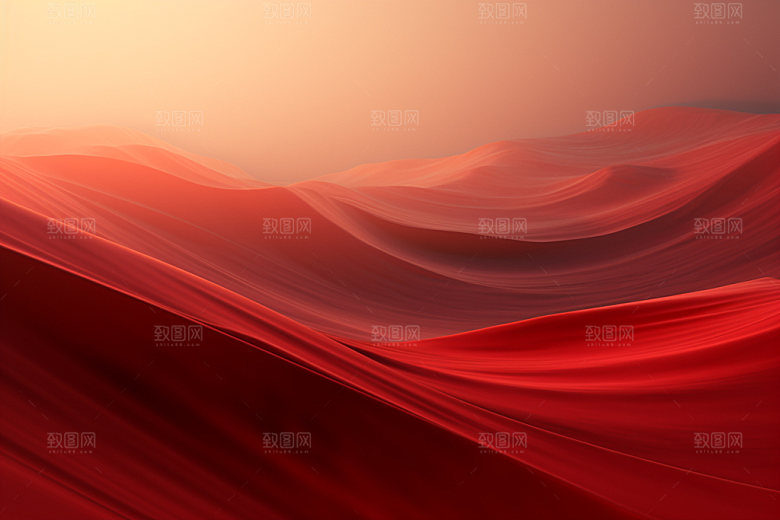 红色飘带丝滑年会背景图