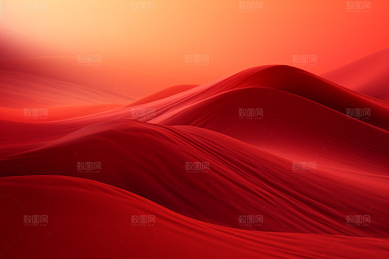 红色飘带丝绸展板背景图