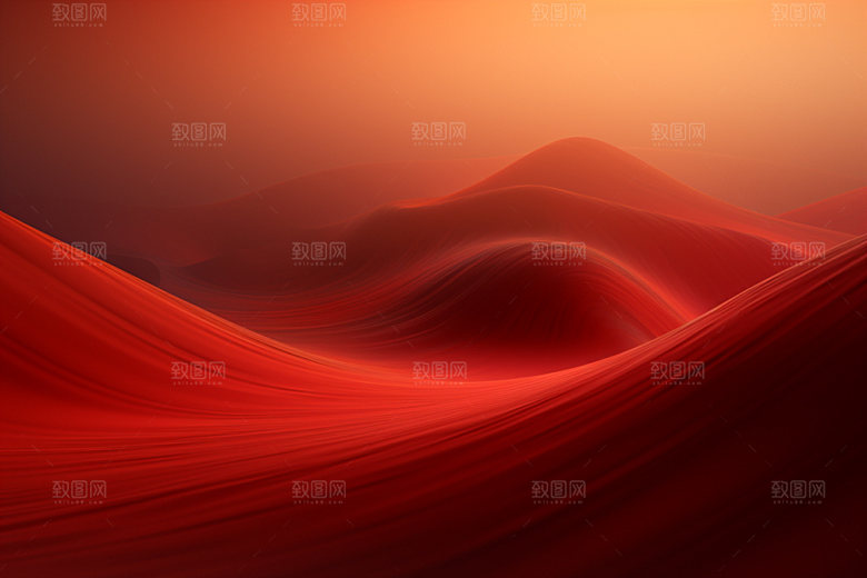 红色飘带丝绸展板背景图